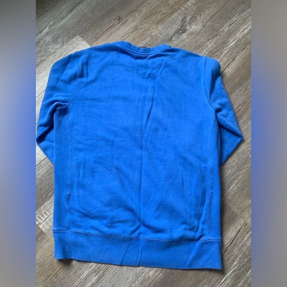 HUF Sweatshirt Crewneck Embroidered Blue White Size S - Picture 10 of 11